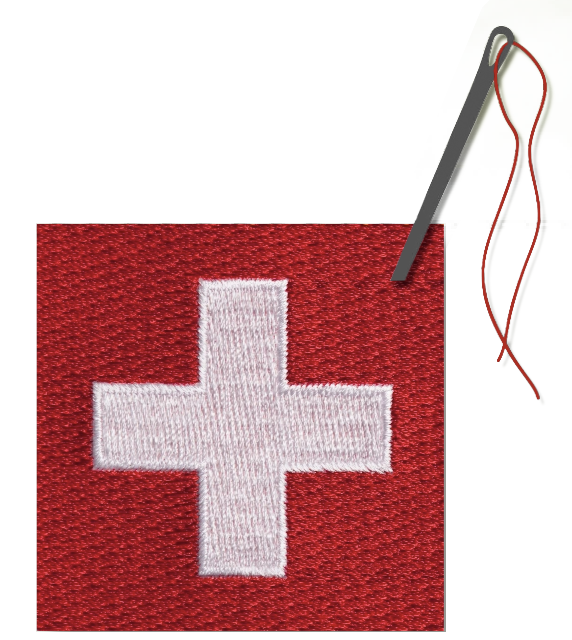 Koch-Cheese Schweizer Kreuz mit Naehnadel